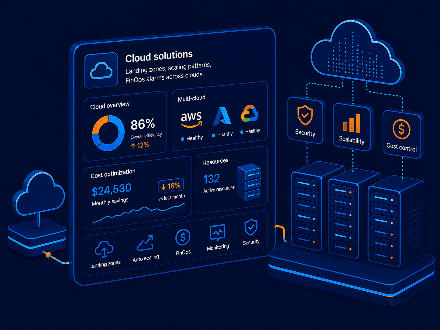 Cloud solutions — Amplonix service illustration
