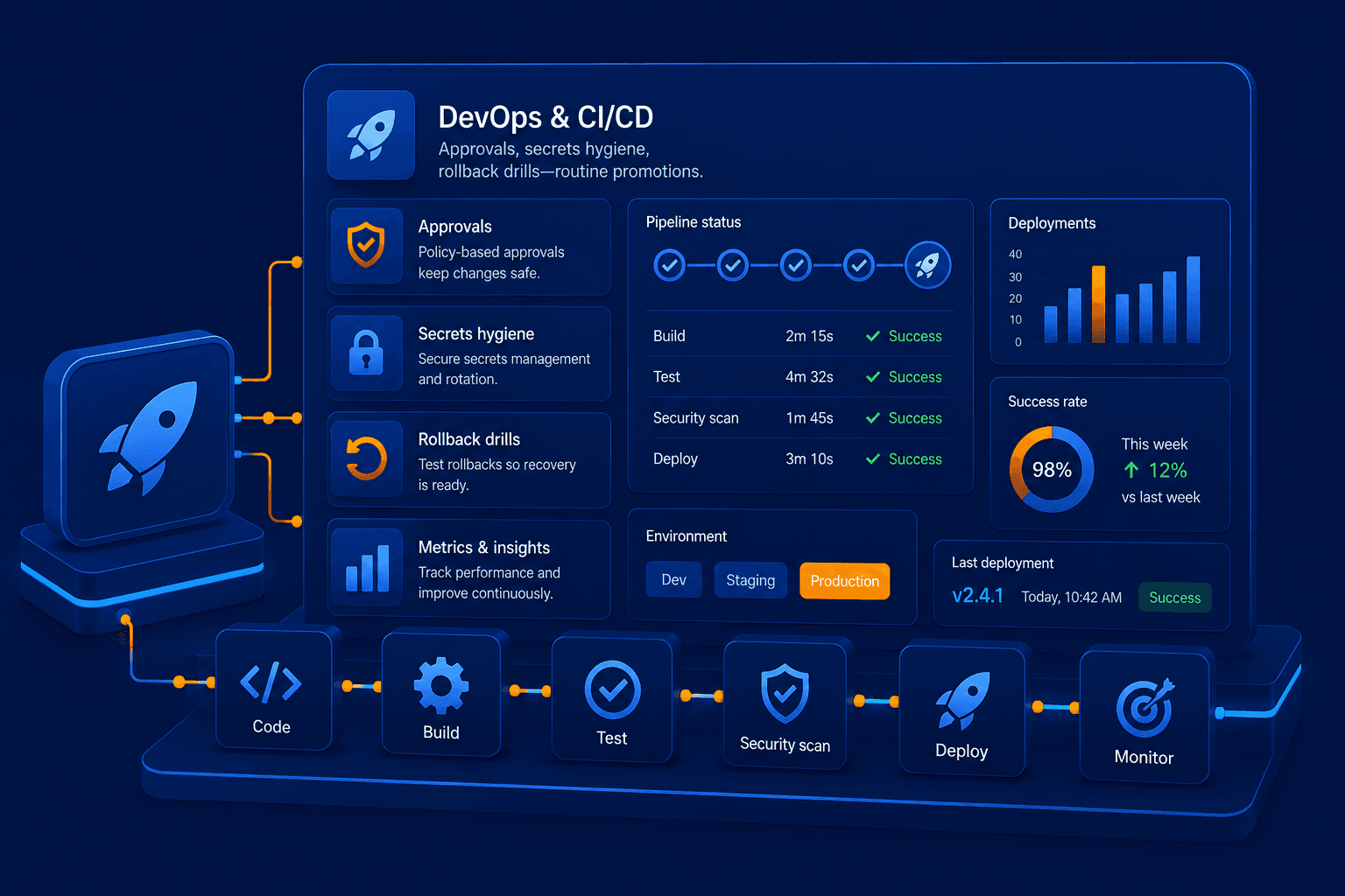 DevOps & CI/CD — Amplonix service illustration